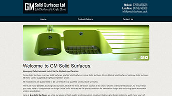 GM Solid Surfaces - Basic Website Design Package
